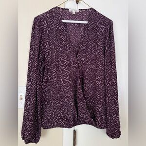 Nine Britton Faux Wrap Blouse-L